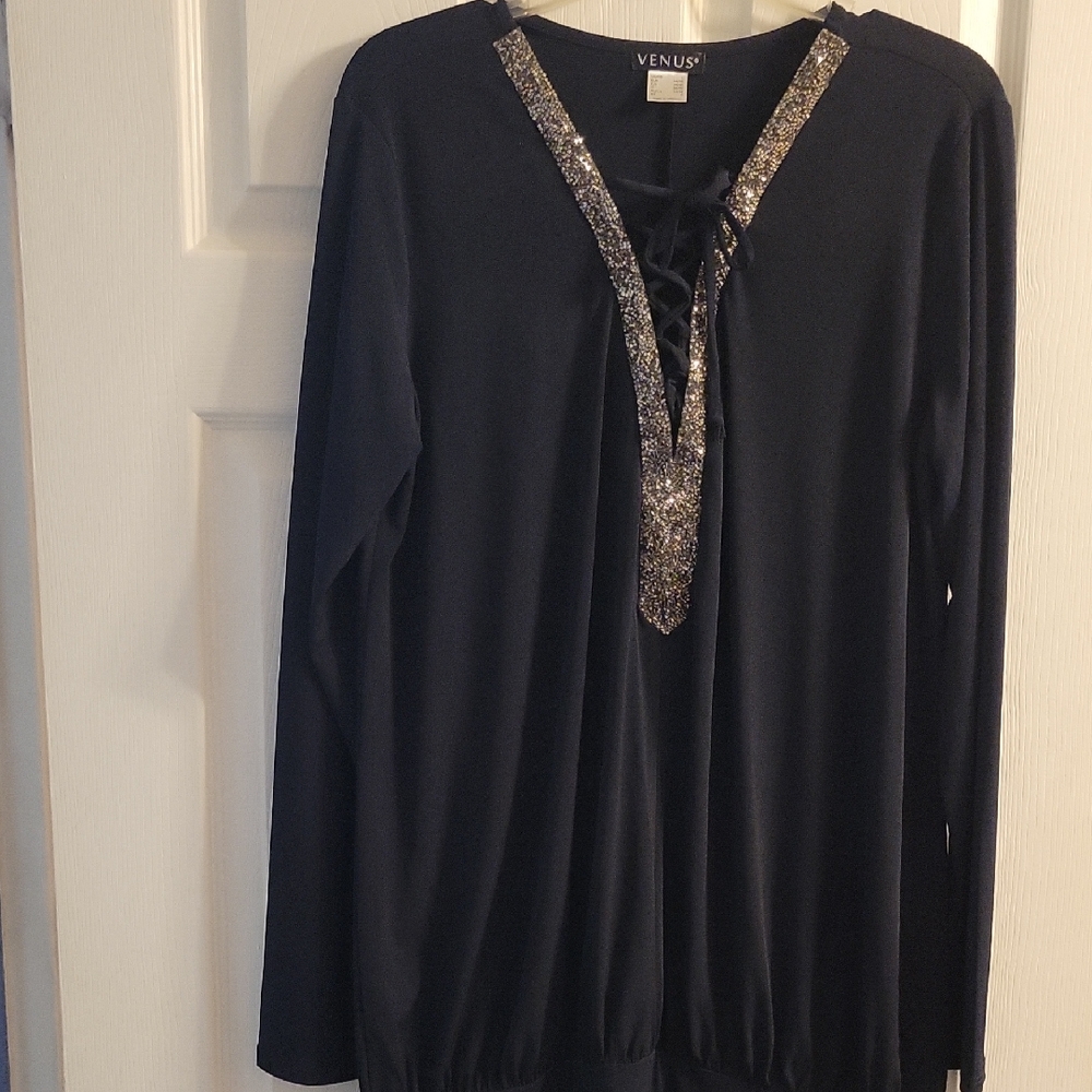 Venus Black and Gold Women's Dress